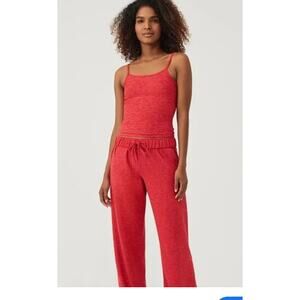 Outdoor Voices Women's Size XXXL CloudKnit Wide Lounge Pants Strawberry Red NWT
